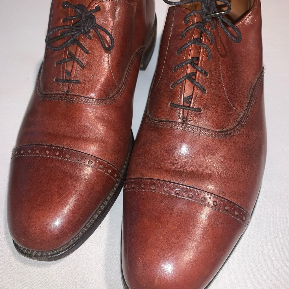 Allen Edmonds Byron Rich Brown Leather Oxfords size 11 B